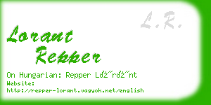 lorant repper business card